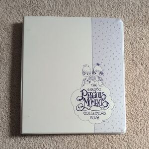 Precious Moments White & Lavender Collectors Binder with Character Art